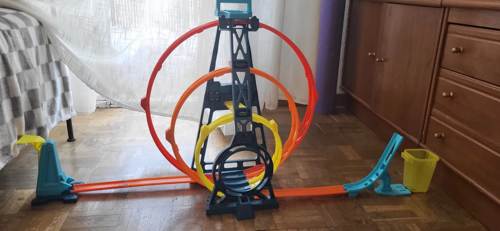 🏎️ Ótima pista Hot Wheels com loop triplo em muito bom estado! – photo 3